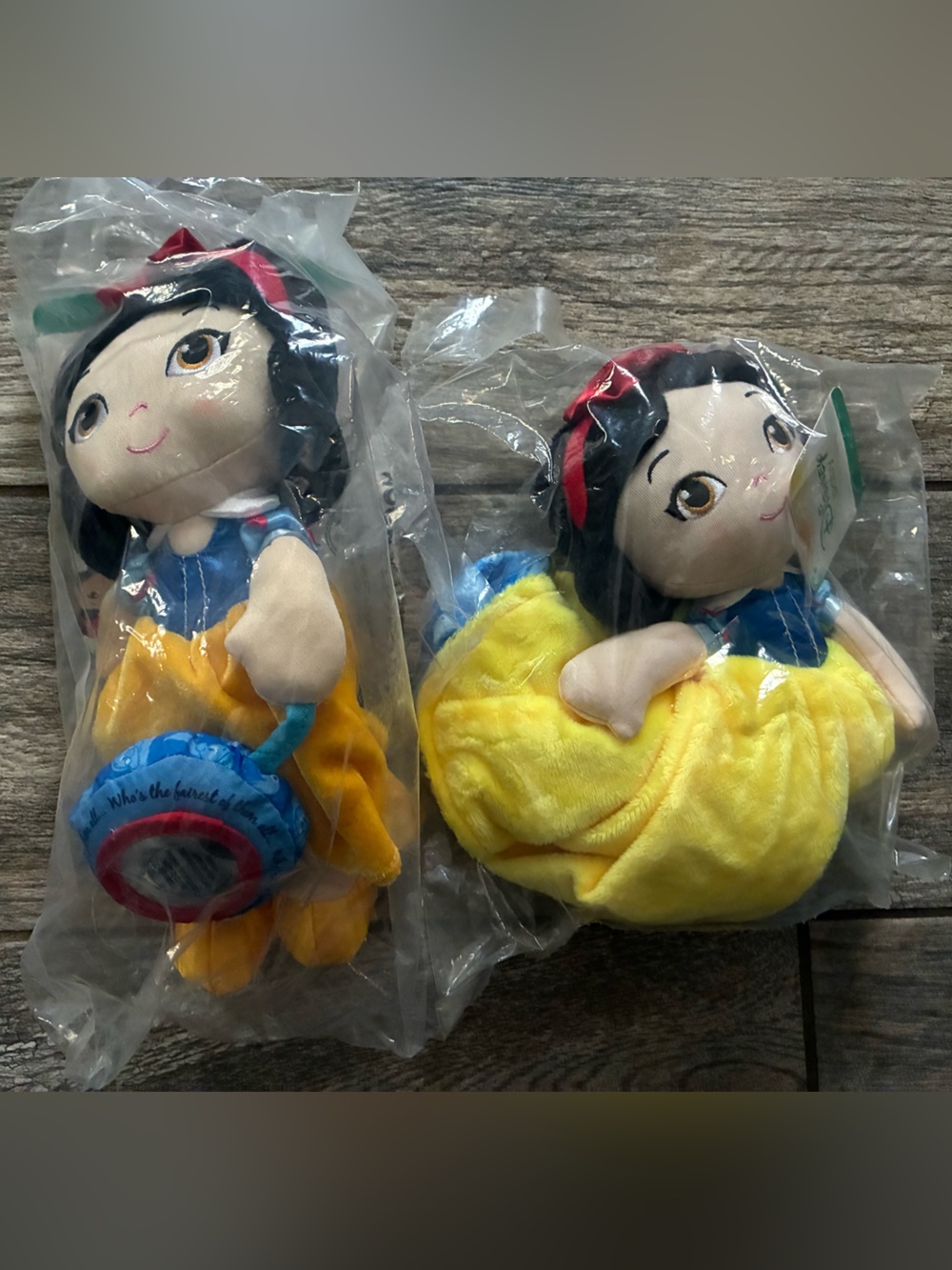 Disney Baby Snow White Plush Activity Toy & Lovey Security Blanket Bundle NWT